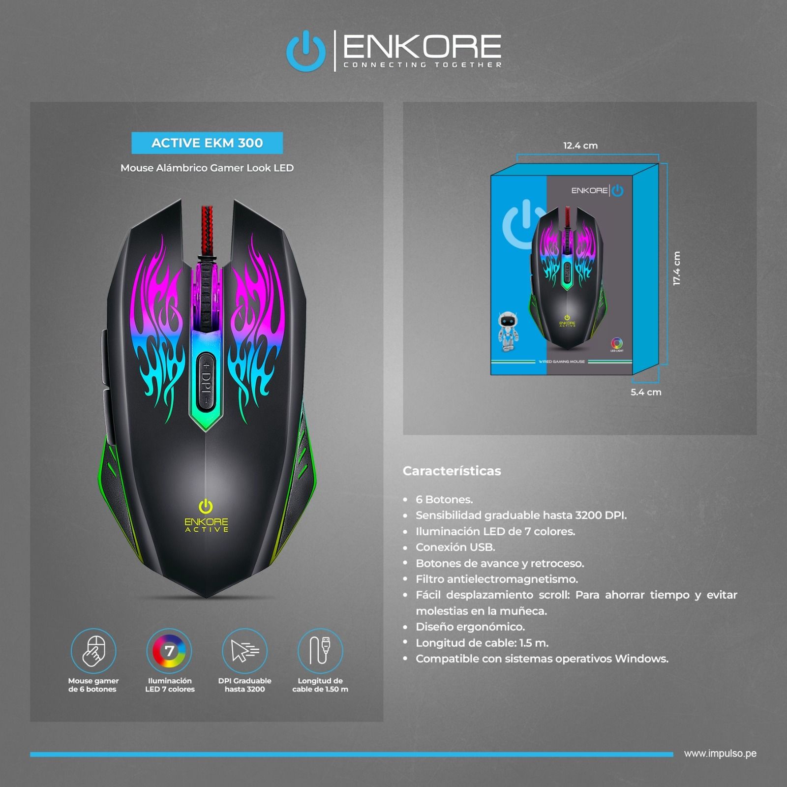 MOUSE GAMING RGB USB