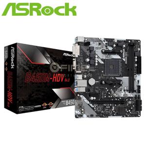 MOTHERBOARD ASROCK B450M-HDV R4.0, CHIPSET AMD B450,