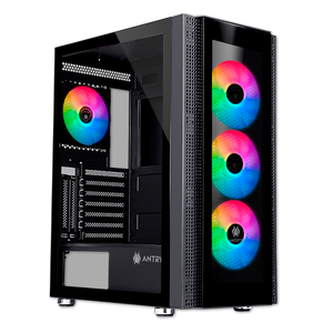 CASE PC GAMER ANTRYX RX-260 BLACK, FIXED RGB, FAN X4, V/TEMPLADO